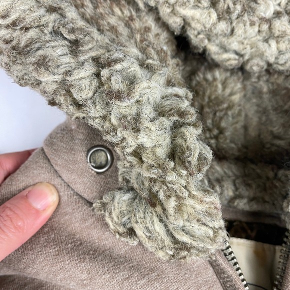 Vintage Abercrombie & Fitch Women's Sherpa Lined Zip Hoodie Size M Moose - Picture 5 of 16